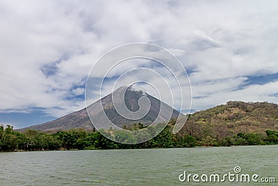 Volcano Concepcion view in Ometepe Stock Photo