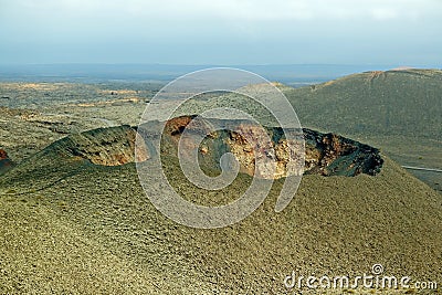 Volcano crater Stock Photo