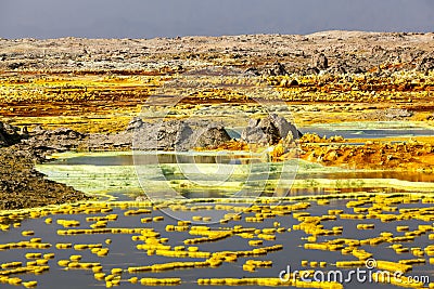 Volcano Dallol, Ethiopia Stock Photo