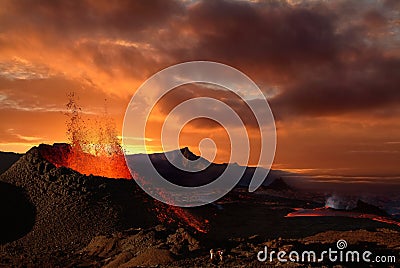 Volcano eruption Stock Photo