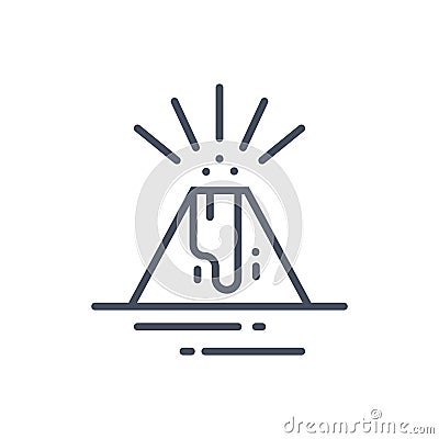 Volcano Eruption Weather Icon Climate Forecast Concept Vector Illustration