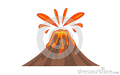 Volcano Icon vector illsutation Vector Illustration