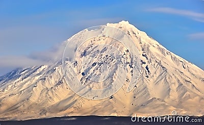 Volcano on the Kamchatka Peninsula Stock Photo