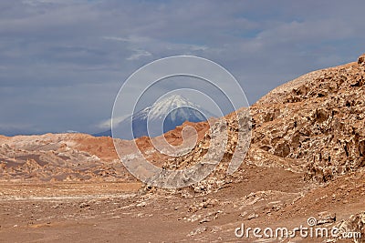 Volcano Lascar Atacama Desert Chile Stock Photo