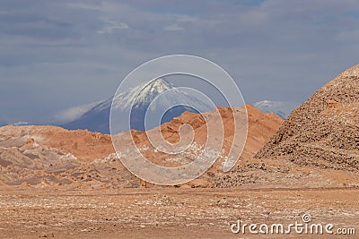 Volcano Lascar Atacama Desert Chile Stock Photo