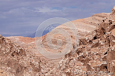 Volcano Lascar Atacama Desert Chile Stock Photo