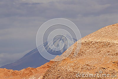 Volcano Lascar Atacama Desert Chile Stock Photo