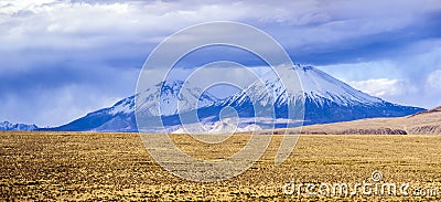 Volcano Parinacota, Chile Stock Photo