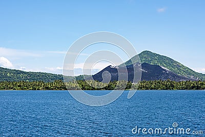 Volcano Rabaul, Papua New Guinea Stock Photo