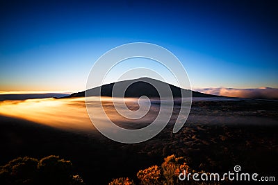 Volcano sunrise. Stock Photo