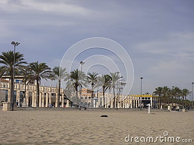 Voley en la Malvarosa Editorial Stock Photo