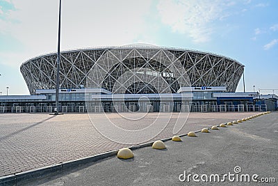 The `Volgograd arena` is an international-class football stadium built in Volgograd for the 2018 FIFA World Cup Editorial Stock Photo