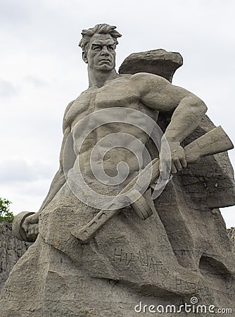 Volgograd. Historical and memorial complex `Mamaev Kurgan`. Editorial Stock Photo