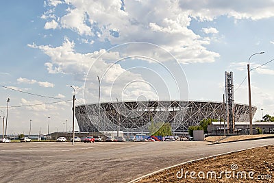 View of the new football stadium built for the world Cup 2018 an Editorial Stock Photo