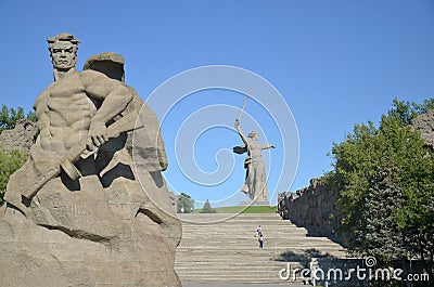 Volgograd, Mamayev Kurgan Stock Photo