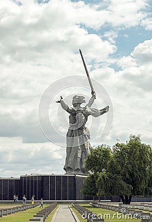 Volgograd Memorial Cemetery. Volgograd. Russia Editorial Stock Photo