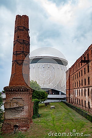 The Gerhardt Mill ruins in Volgograd, Russia Editorial Stock Photo