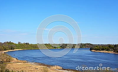 Volkhov river valley Stock Photo