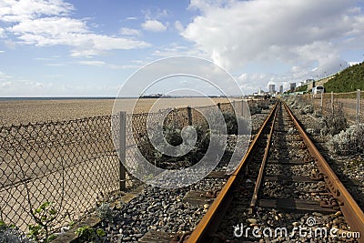 Volks railway on Brighton Seafront Stock Photo