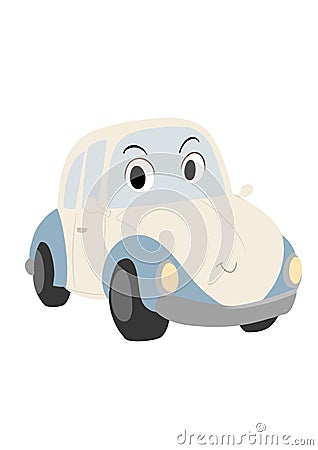Volkswagen beetle cartoon Stock Photo