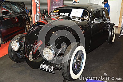 1969 Volkswagen beetle at Manila Auto Salon in Pasay, Philippines Editorial Stock Photo