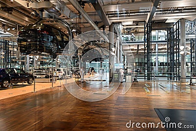 Volkswagen electric cars Transparent factory in Dresden Germany Editorial Stock Photo