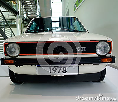 Volkswagen Golf Mk1 GTI at Volkswagen Museum Editorial Stock Photo