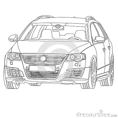 Volkswagen R36 Vector Illustration