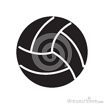 Volley ball icon vector sign and symbol isolated on white background, Volley ball logo concept Vector Illustration