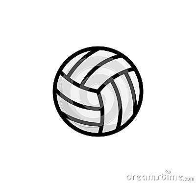 Volley ball logo icon. Vollyeball vector simple flat icon Vector Illustration