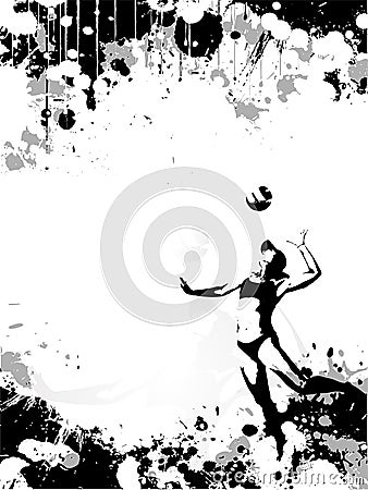 Volley poster background Vector Illustration