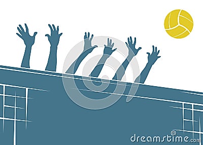 Volleyball background Vector Illustration