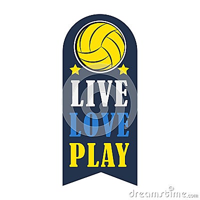 Volleyball badge, vector illustration Vector Illustration