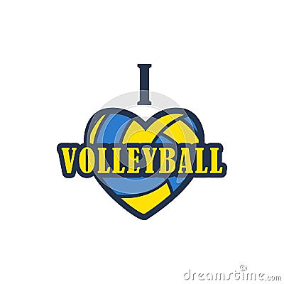 Volleyball badge, vector illustration Vector Illustration