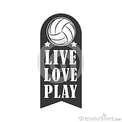 Volleyball badge, vector illustration Vector Illustration