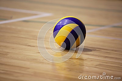 Volleyball ball on the floor Stock Photo