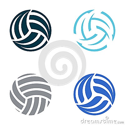 Volleyball balls Vector Illustration