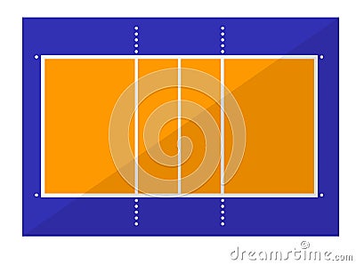 Volleyball field with zones for players vector Vector Illustration