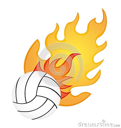 Volleyball With Fire Royalty Free Stock Photo - Image ...