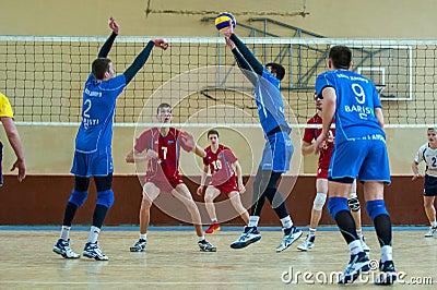 volleyball game ukrainian super league vc dnipro vc novator Editorial Stock Photo