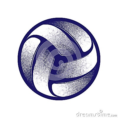 Volleyball halftone symbol Vector Illustration