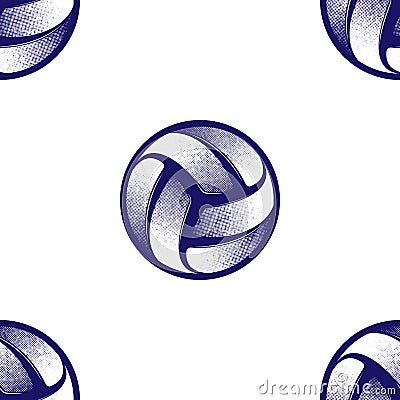 Volleyball halftone symbol Vector Illustration