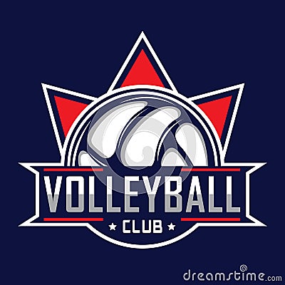 Volleyball logo, America logo Vector Illustration