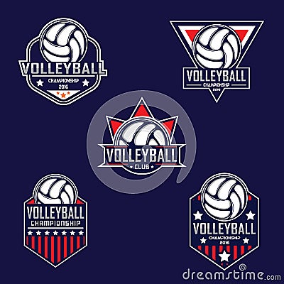 Volleyball logo, America logo Vector Illustration