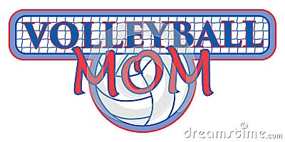 Volleyball Mom Design Vector Illustration