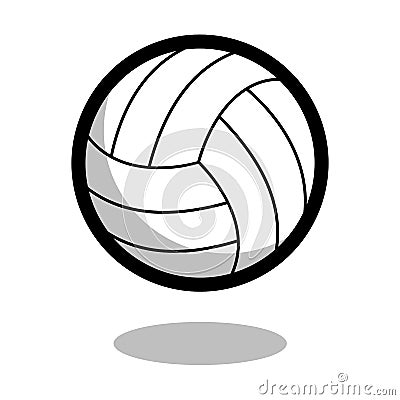 Volleyball play sport ball logo vector line 3d game icon isolated Vector Illustration