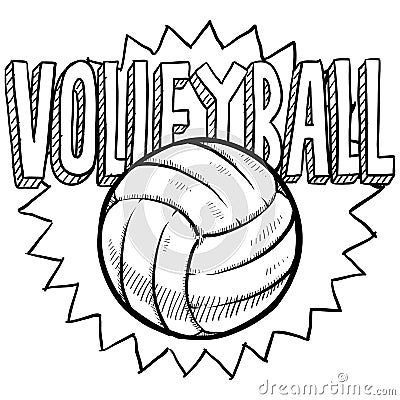 Volleyball Sketch Royalty Free Stock Image - Image: 28471356