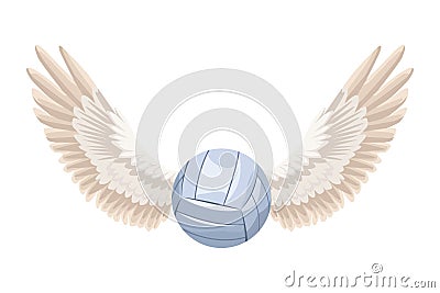 volleyball sport ball flying Vector Illustration