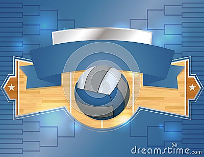 Volleyball Tournament Illustration Vector Illustration