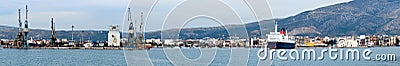 Volos harbor, panoranic view Stock Photo